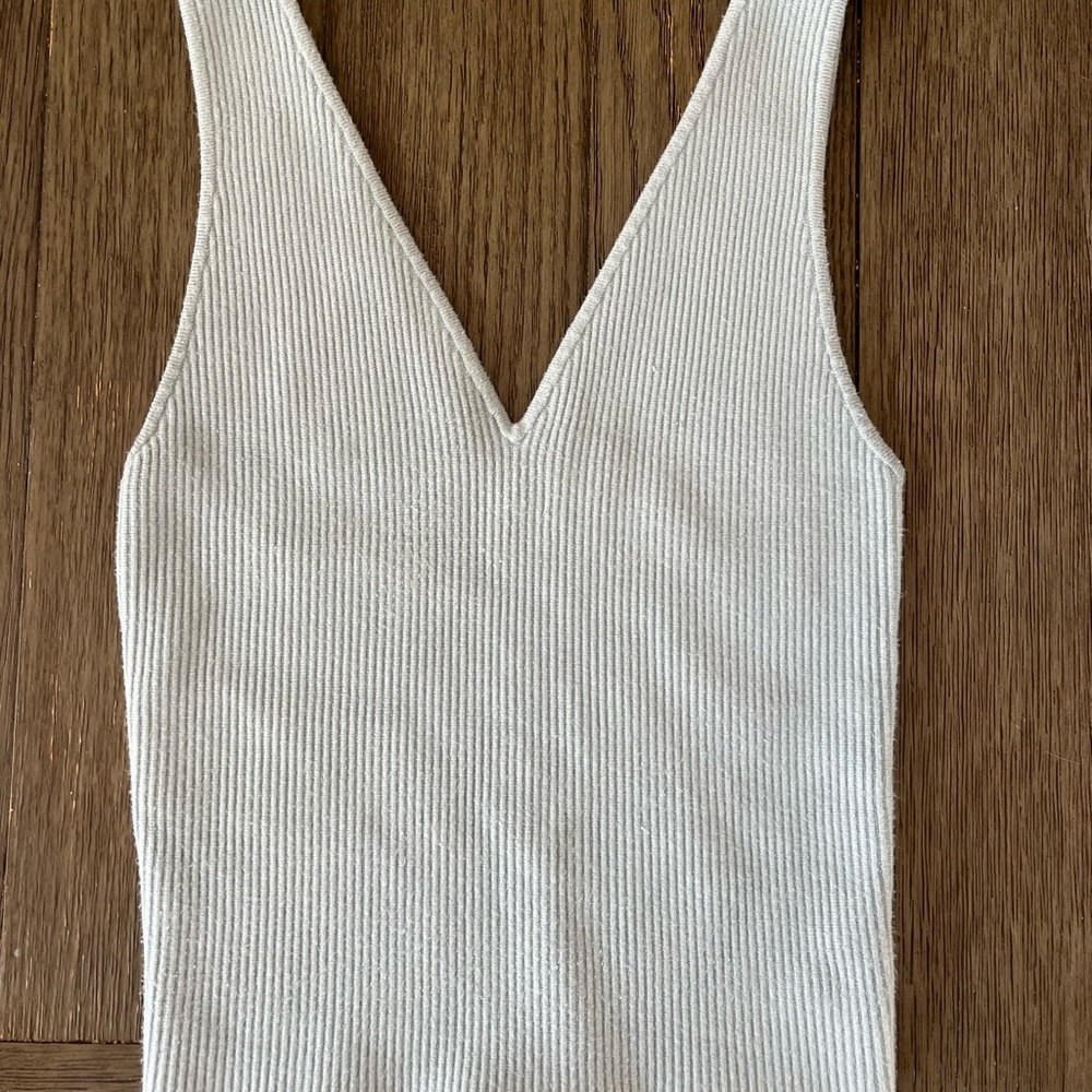 Abercrombie & Fitch Light Blue Ribbed Tank Top